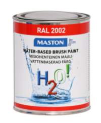 Färg H2O! RAL2002 Blodröd 1l