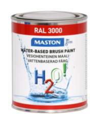 Färg H2O! RAL3000 Eldröd 1l