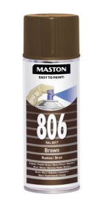 Spraypaint 100 Brown 806 400ml RAL8017